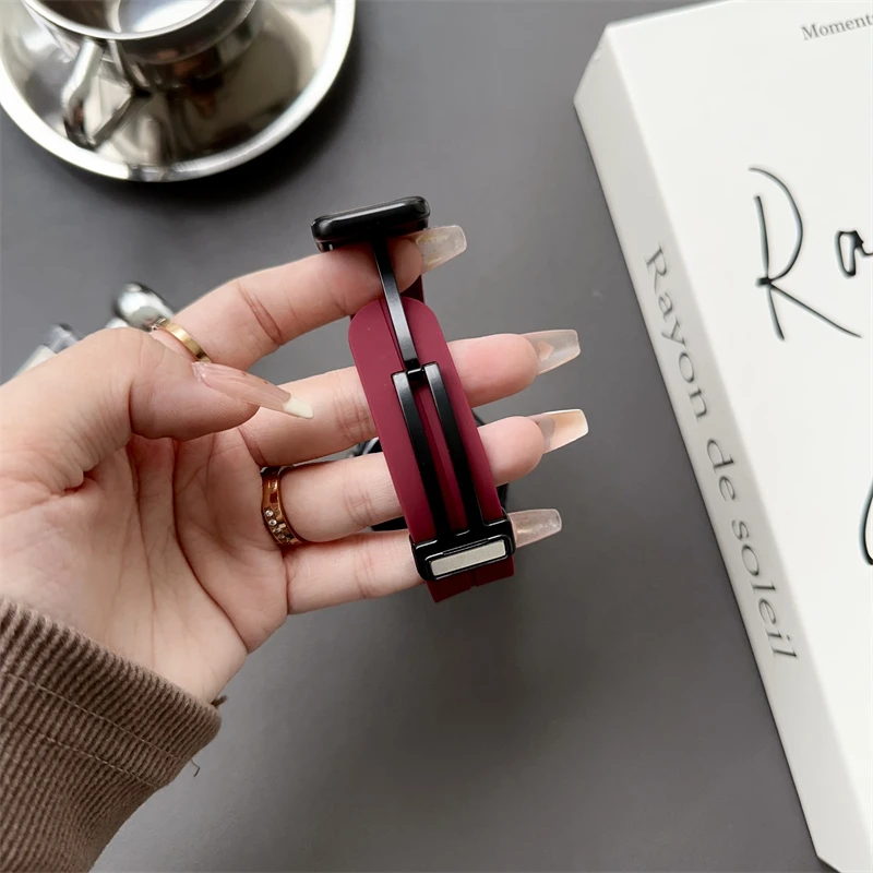 Magnetic Buckle Silicone Watch Bands 20mm 22mm width Replacement Straps for Samsung Galaxy Watch 6 5 classic 43mm 47mm