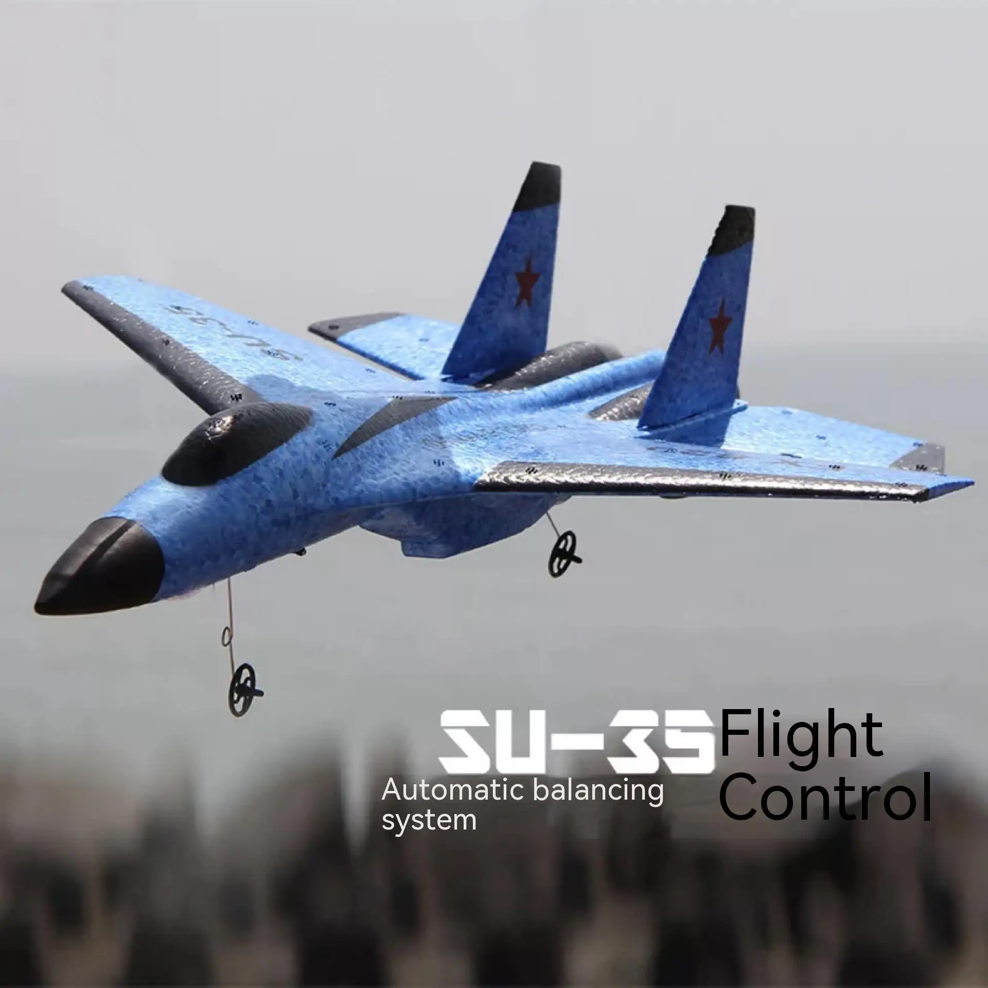 2.4g rtf high speed r c glider hobby plane model foam epp long radio control toy rc fighter jet su-35