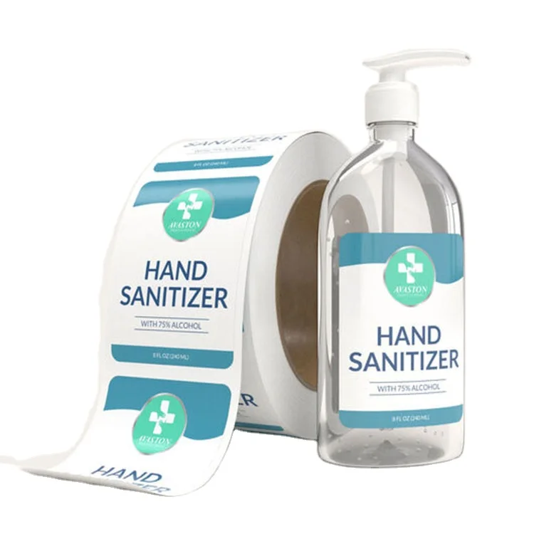 Custom Printed Paper Logo Sticker Self Adhesive Bottle Vinyl Roll Cosmetics Label Packaging Labels Food Stickers