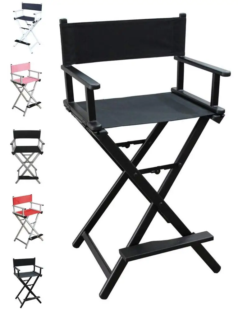 Folding Aluminum Makeup Artist Chair Movie Studio Director Beauty Salon