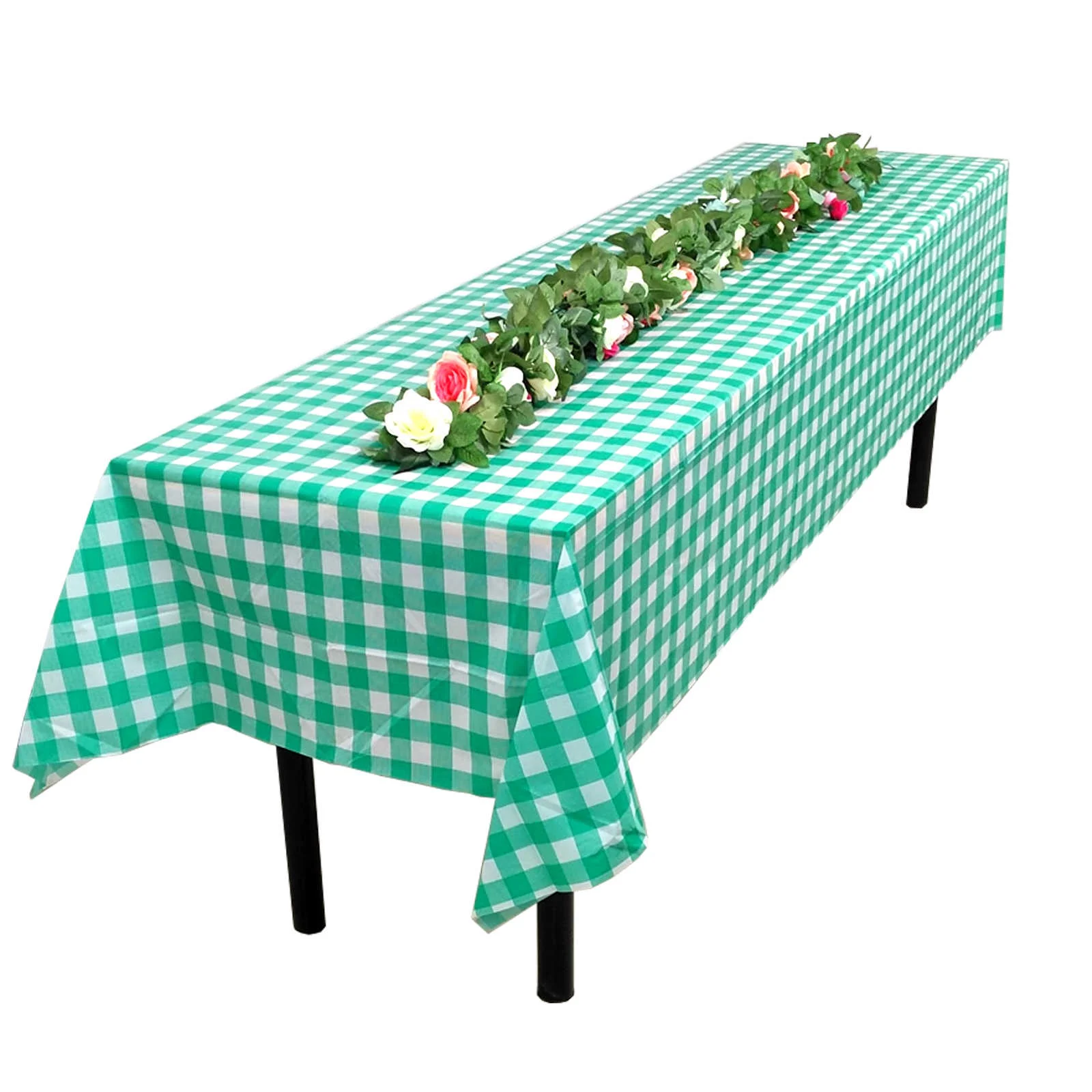 wholesale luxury custom printed design fancy plastic peva flannel backed vinyl table cloth set for events