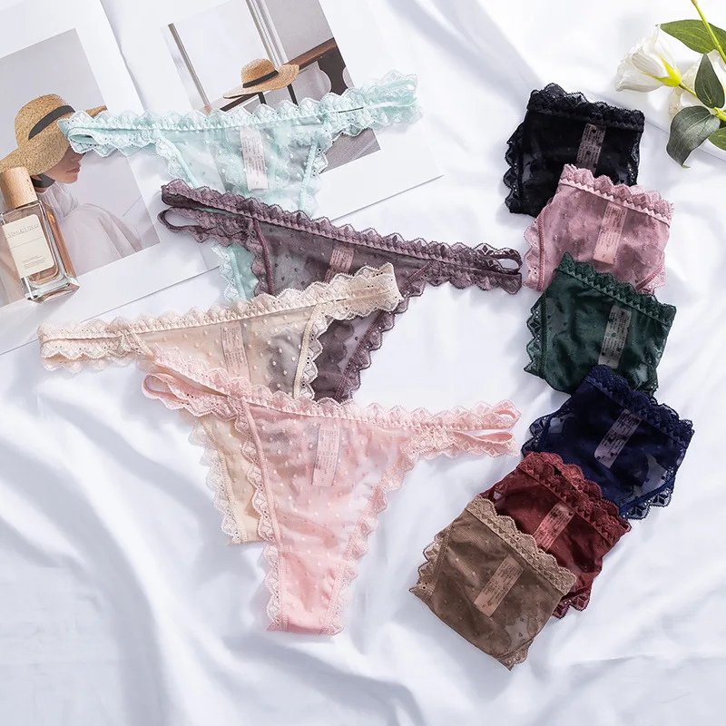 High Quality Customize Dot Mesh Thong for Women G-stringxxx