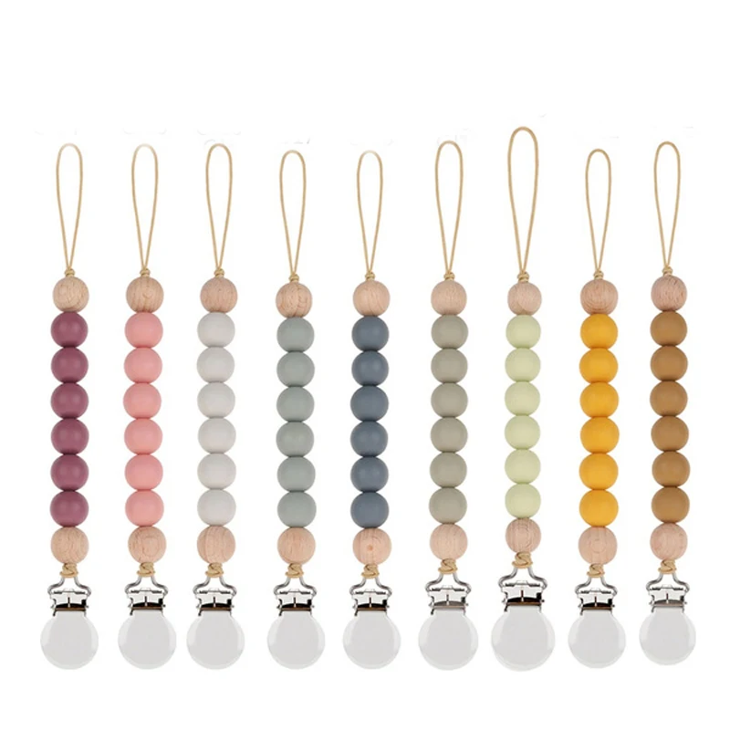 Оптовая продажа, изготовленная на заказ силиконовая цепочка-держатель для пустышки