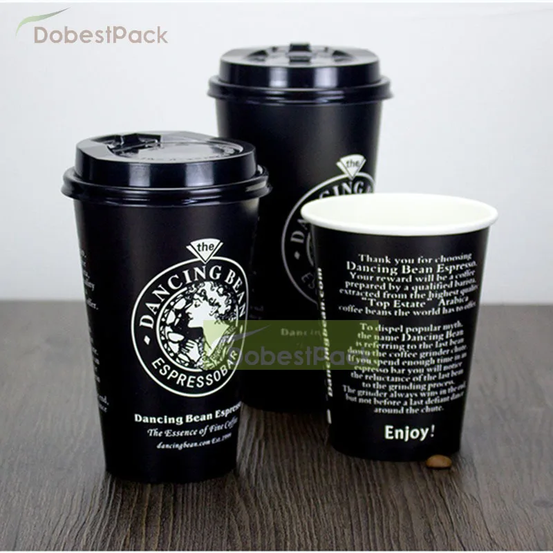 
Various size custom logo vending single wall hot drink paper cup 