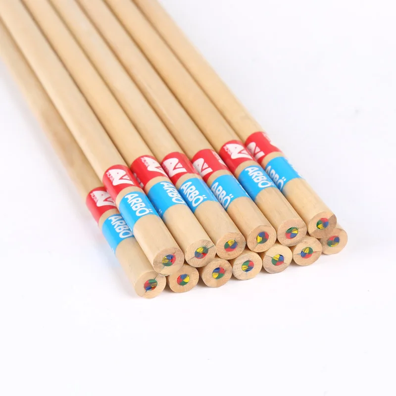 4 Color in 1 Color Lead Pencil Crayons,Rainbow Custom Logo Color Pencil