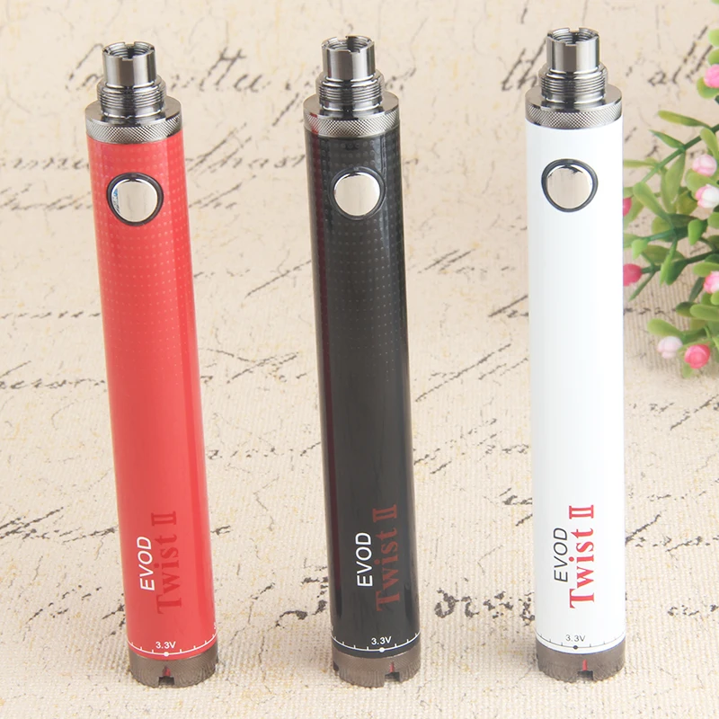 
EVOD Twist 2 1600mah Electronic Cigarette EVOD Twist Variable Voltage Battery 3.3-4.8V E Cig 