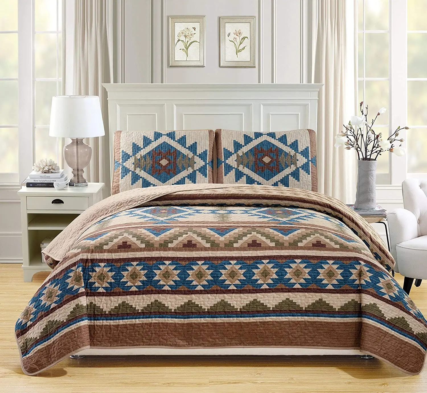 Bedspread Quilt Of Western Country Patchwork Bedding Reversible Quilt Bedspread Rustic Coverlet Bed Set