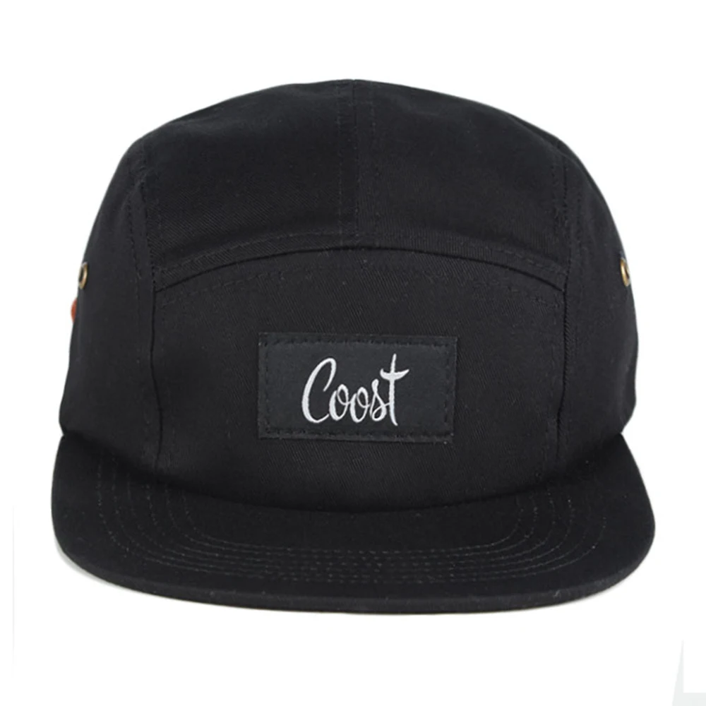 Sports Caps 5 Panel Men Women Personalized Blank Custom Logo Baseball Caps Hat with woven label applique