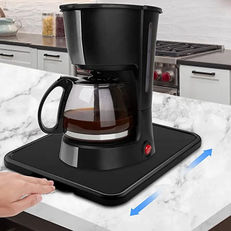Handy Sliding Tray for Coffee Maker, ABS material Kitchen Appliance Moving Caddy, Countertop Slider