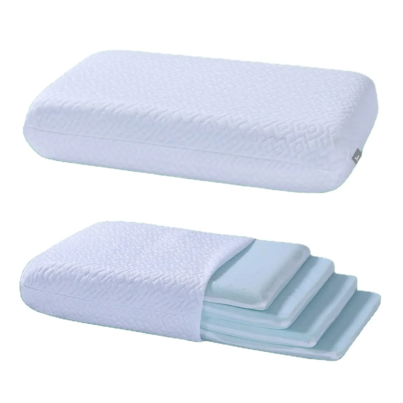 Adjustable Memory Foam Pillow Cervical Pillow for Neck Pain Four Layers Pillow to Customize Your Own