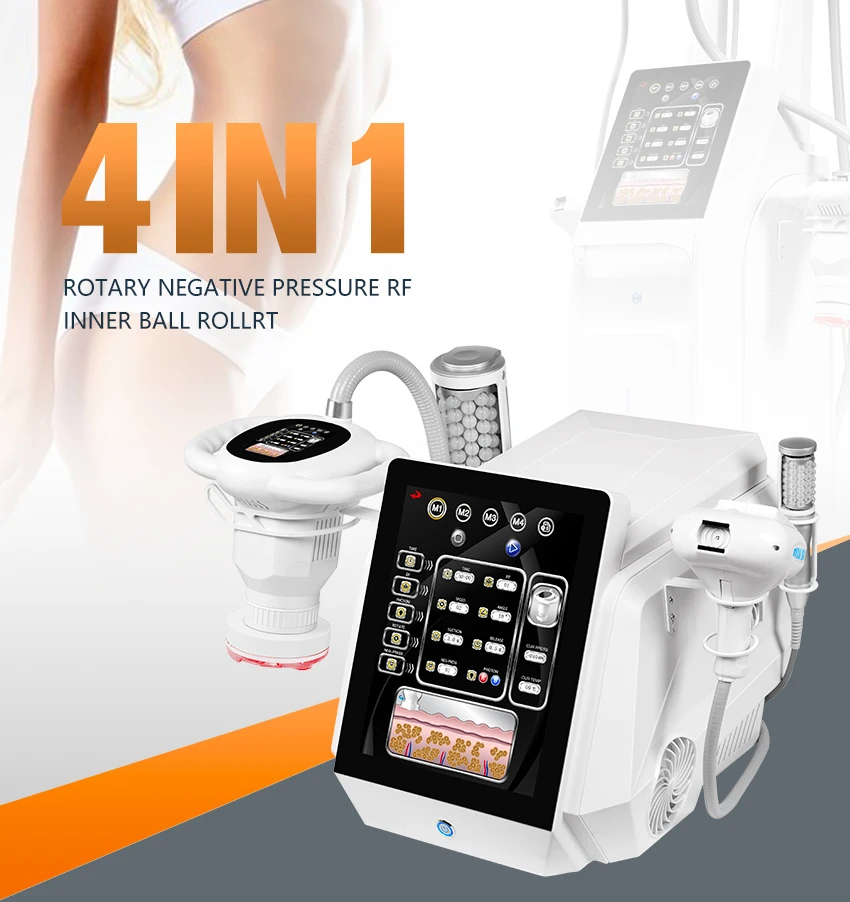 Vacuum Rotating Vacuum RF Wrinkle Remover Anti Cellulite Negative Pressure Ultrasound Fat Cavitation Lipo Laser  Machine