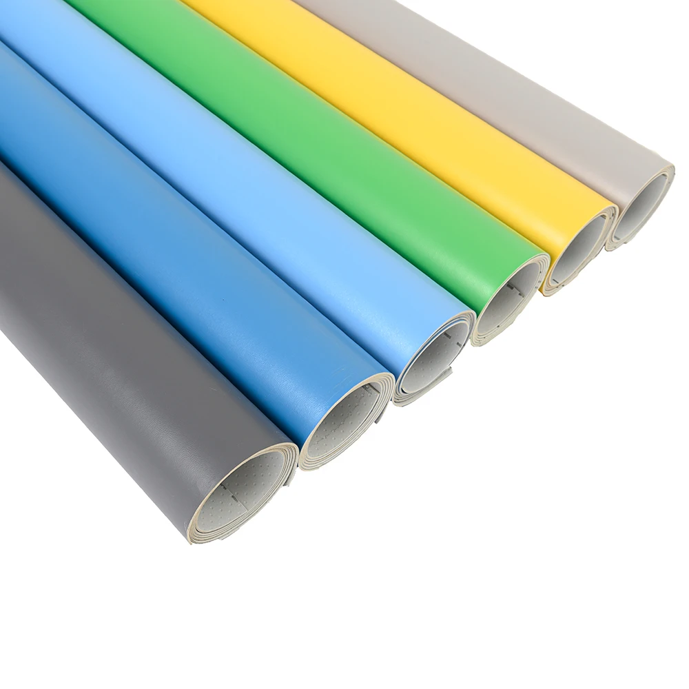 Heterogenous Sponge Back Foam Vinyl Roll Flooring PVC