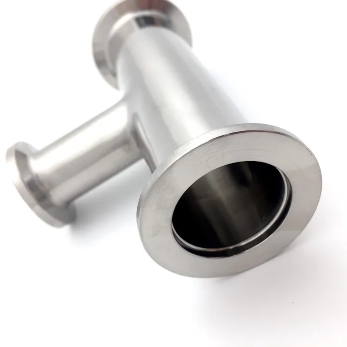 Stainless Steel 304L 316L Vacuum Pipe Fittings KF25 KF40 KF50 Equal Tee Flanges