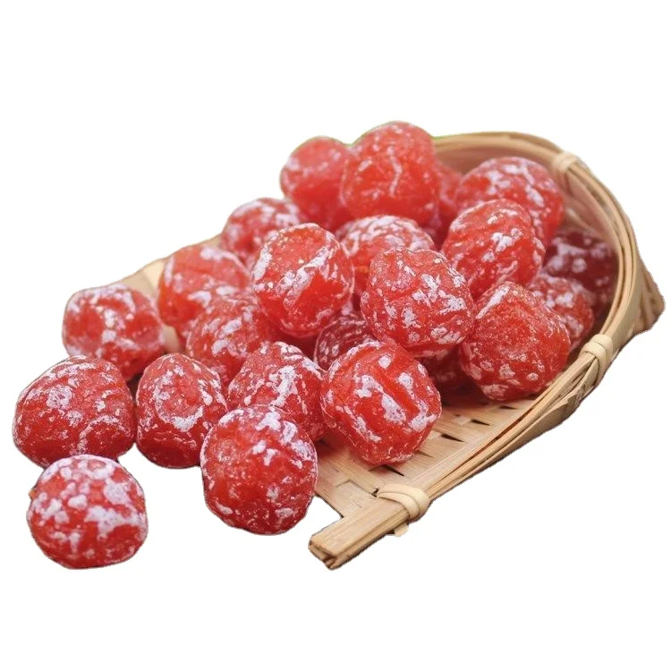 preserved red plum dried prune with red color dried plum