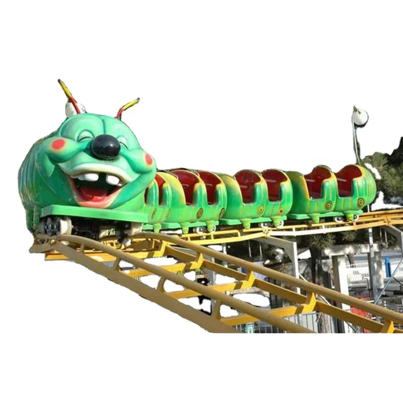 amusement park attractions 16 seats wacky worm roller coaster for sale