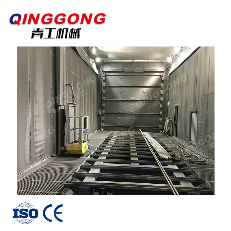 china customized metal steel alloy aluminium big workpieces sand blasting booth sandblasting room