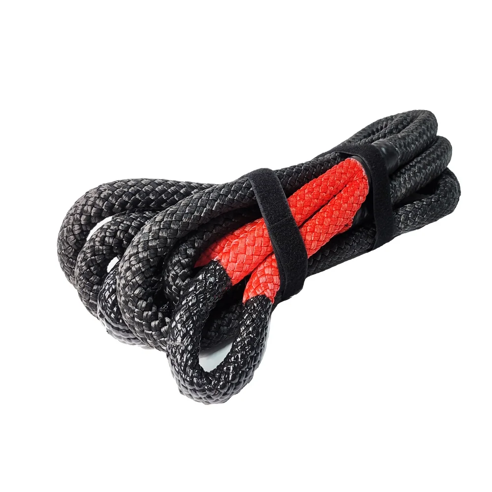 JINLI Heavy Duty Kinetic Rope with Soft Shackle, Winch Damper, Snatch Block and Carry Bag for Off Road Recovery Kit