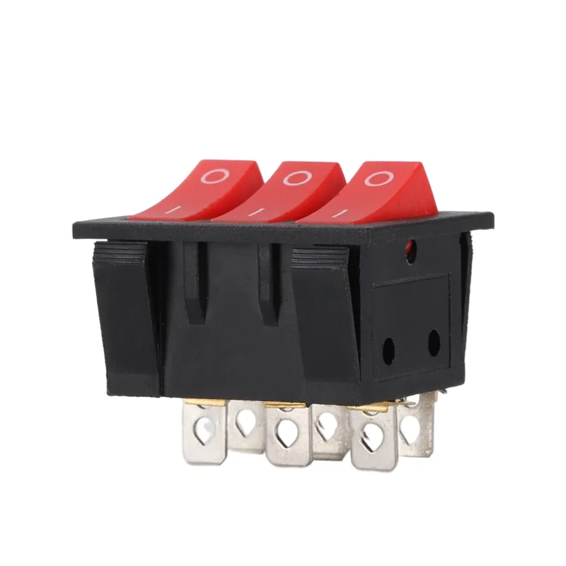 PINYI Hot Sale ON /OFF 6 pin 40*33mm 15A 20A 250V 125V KCD9 3 Power Push Button Switch waterproof rocker switches