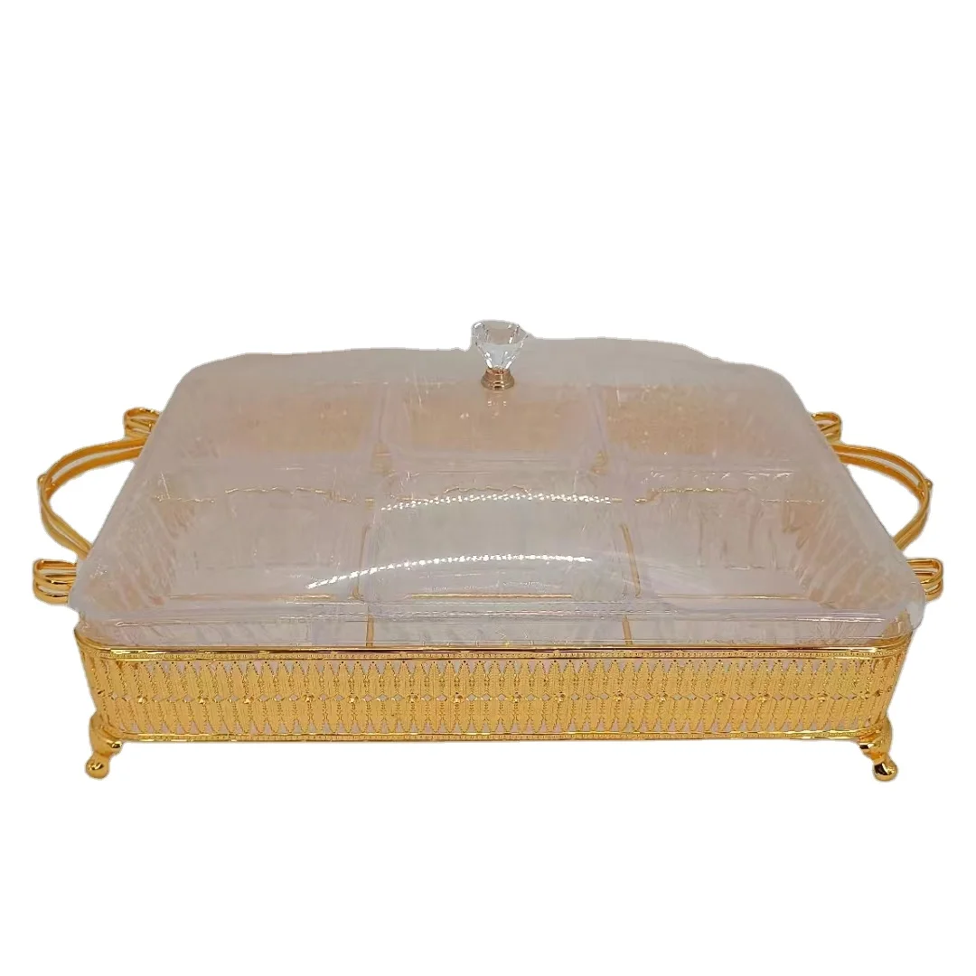 4 cases 6 cases carved golden pattern sweet candy box honey and nuts gift acrylic box