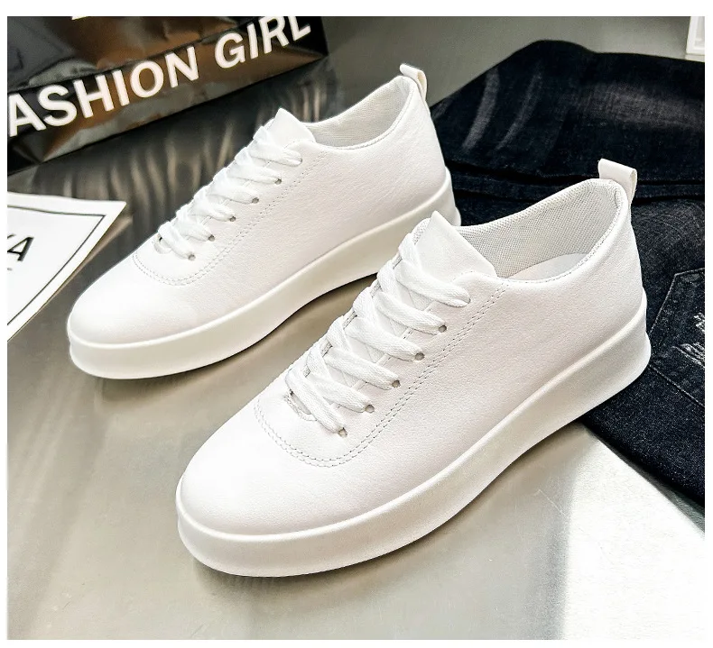 Оптовая продажа, обувь для скейтборда, черные мужские повседневные легкие кроссовки, мужская спортивная обувь из искусственной кожи для студентов