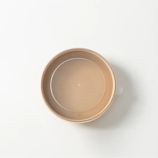 Eco Friendly Kraft Paper Bowl Compostable Take Out Food Lunch Salad Bowls Lid Cake Box Cupcake Boxes Paper Board with PET PP