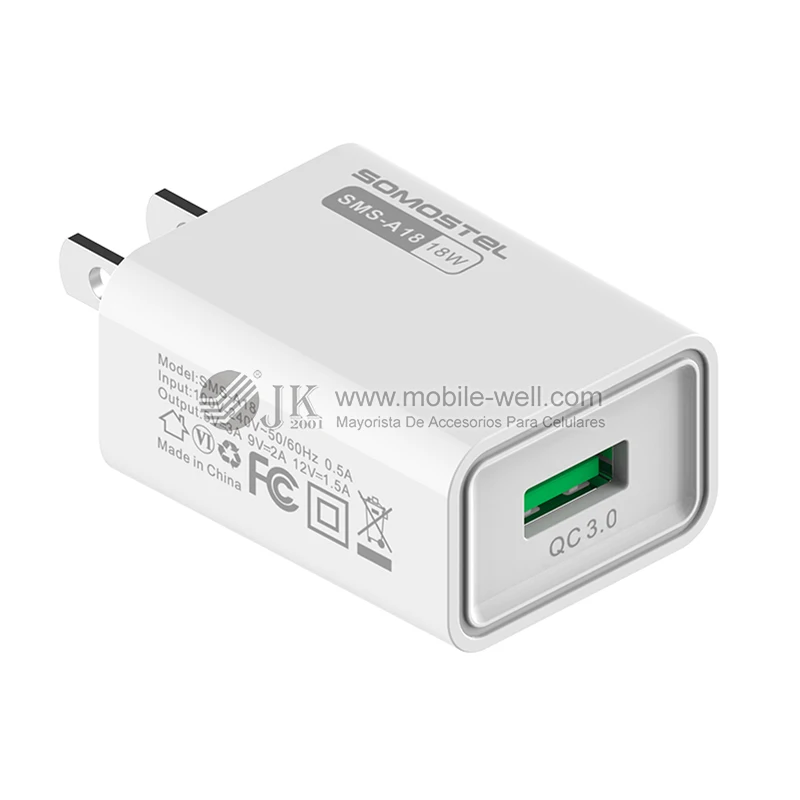 Universal 18w Power Adapter Brick QC3.0 Fast Charging Cube Block Usb Original Cell Phone Charger for i phone Charger