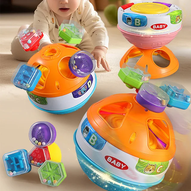 2024 3in1 electric light music baby soothing toys crawling ball multifunctional toy balls baby