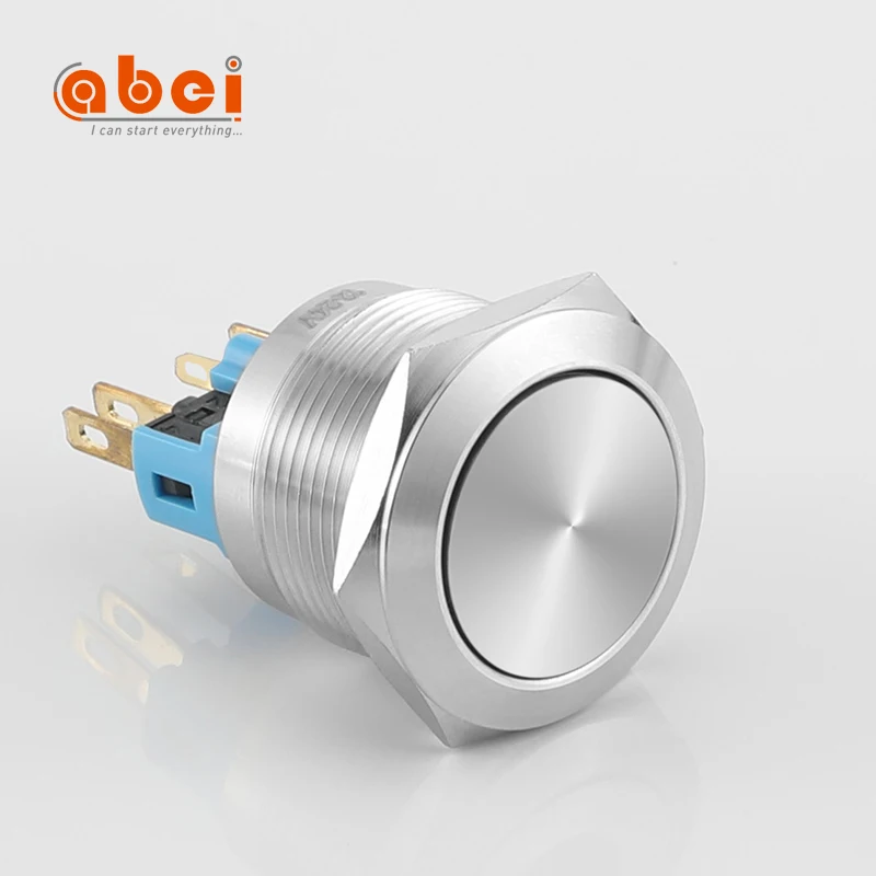 ABEI 22mm motorcycle switch metal led light industrialwaterproof momentary push switches button