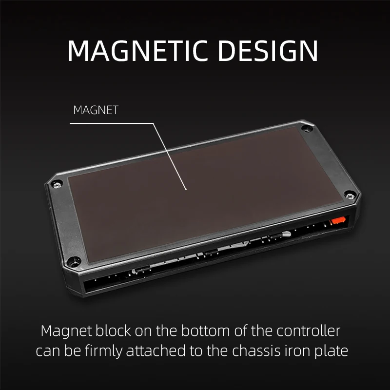 COOLMOON New Trend Gaming Computer Music Rhythm ARGB Controller PC Accessories Remote Control Case Support PWM 5V 3PIN  Fan Hub