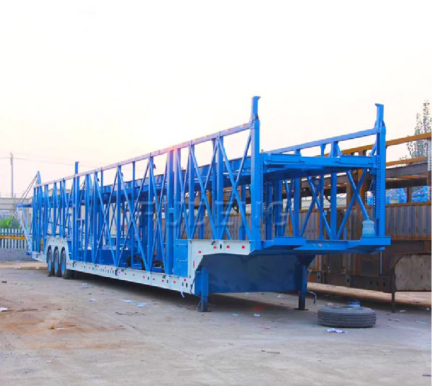 Brand new Load 6-8Units Car Double Floor Steel Chassis Auto Vehicle Transport Car Carrier Transport trailers for pickup trucks