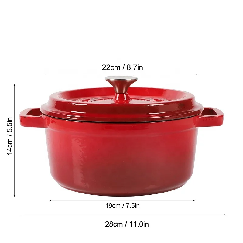 Эмалированная чугунная кастрюля Foodie с покрытием из мелкой смолы для приготовления пищи, кастрюля, набор посуды с красочным эмалевым покрытием