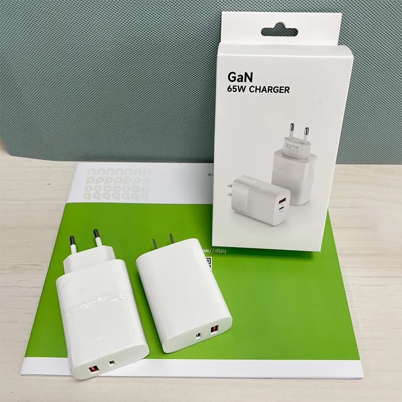 GaN Charger 65W GaNFast USB QC3.0 PD2.0 Travel Charger Type-C Portable Charger Adapter Fast