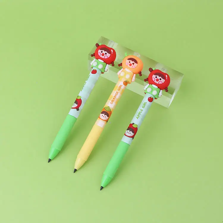 Вечный карандаш, милый и милый карандаш для детей, подарок, карандаш для девочек с фруктами, Канцтовары