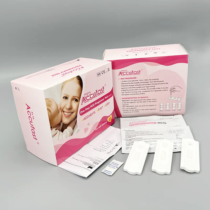 Factory Wholesale Home Vitro Urine pregnancy strip test Cassette HCG One Step Pregnancy Test Kit