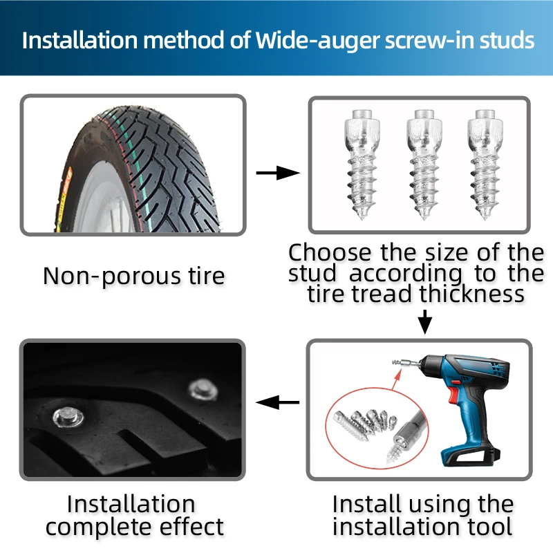 12mm studded Tires Spikes Snow Ice Racing tungsten carbide Screw Motorcycle Tire Studs