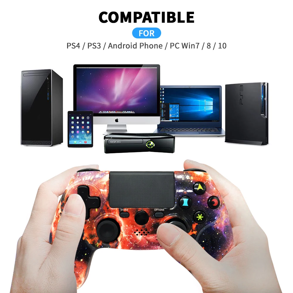 ISHAKO Wireless Gamepad Game Controller PS4 Joystick Wholesale Price Remote Control 6 Axis Phone Gamepad for Ps4 ABS Plastic She