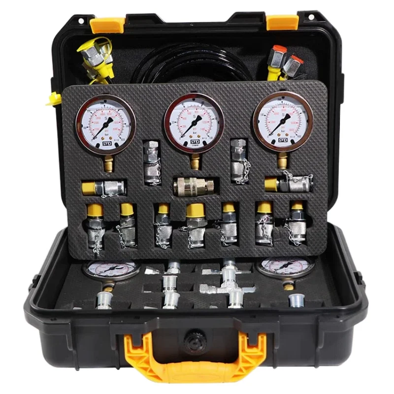 High quality Excavator Fuel Hydraulic Pressure Gauge Pressure Gas Pressure Portable Test Kit for sale