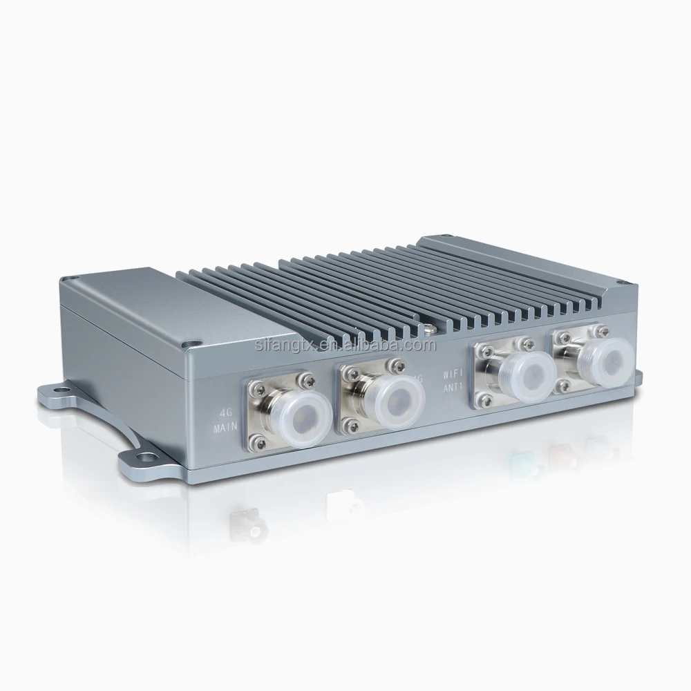 SERIALLINK  4G Industrial CPE Load Balancing Dual SIM 4G LTE Router 4xM12-A Ethernet LAN ports  IP67  SLK-RT990-4G