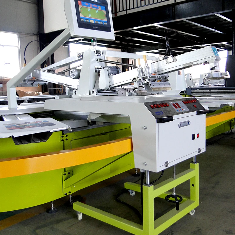 high quality 3 color automatic screen printing machine + digital printing with 4/8 nozzles