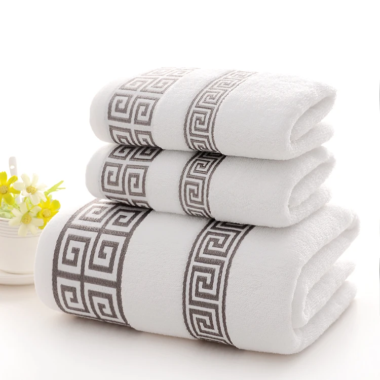 Benefits! Pure cotton terry traditional absorbent thick towel, back shaped high-end long face towel