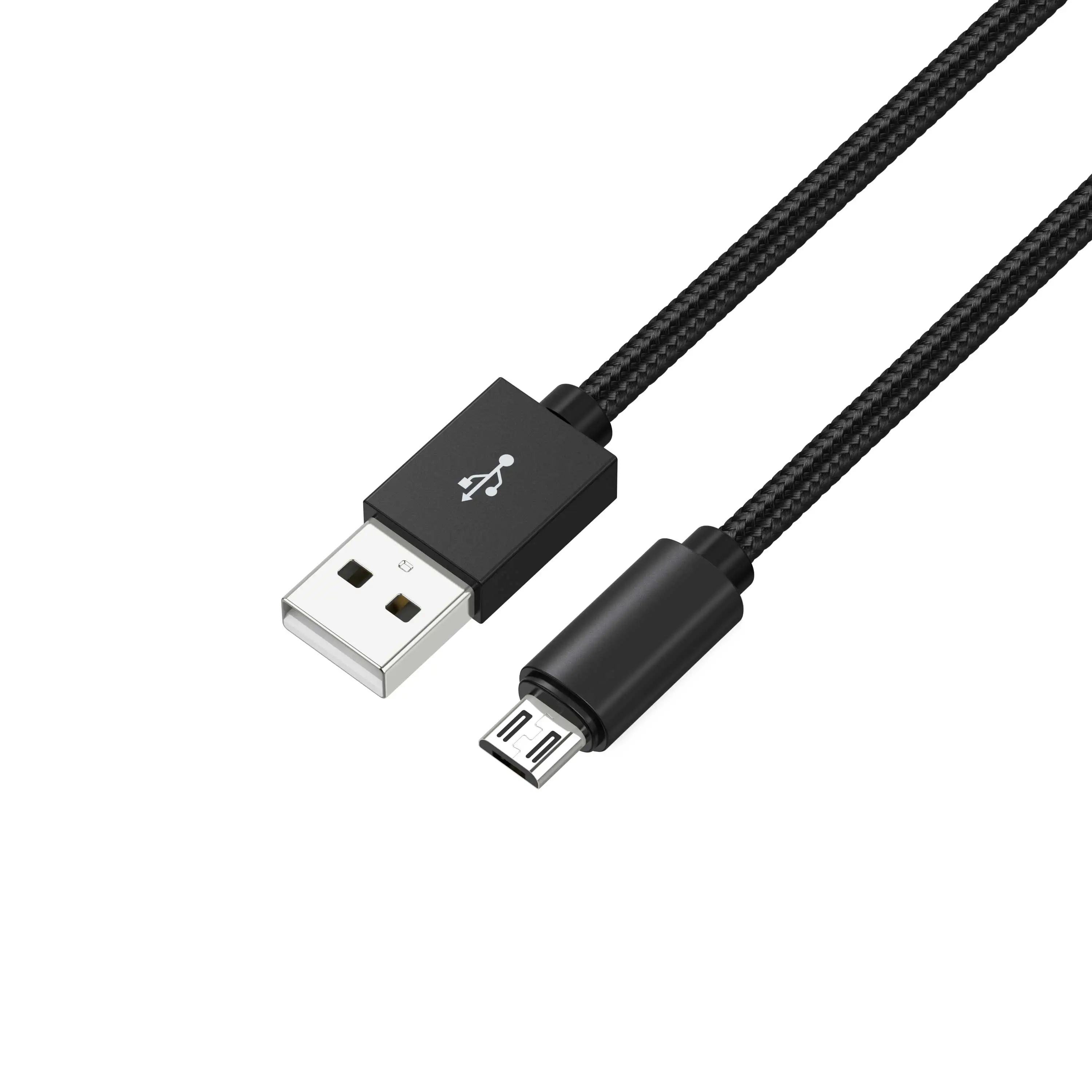 Красивая оболочка из алюминиевого сплава Плетеный Micro USB ЗАО 2A для Huawei Samsung