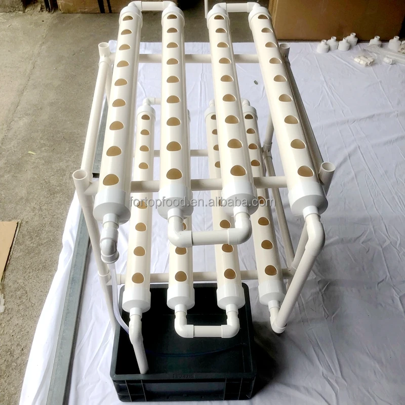 2 Layers 72 Plants Urban Farm Smart PVC Piping Vertical Hydroponics Grow System Automatic Indoor Greenhouse Lettuce Strawberry