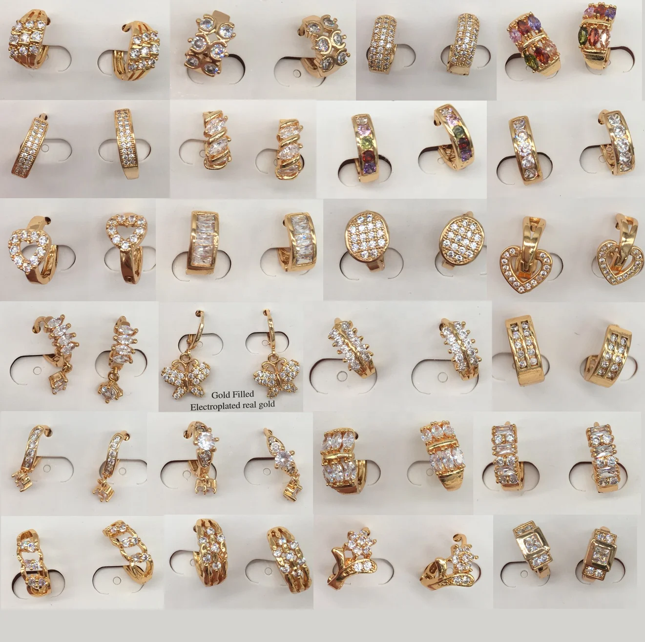 Saudi custom fashion 14k gold huggie hoop earrings butterfly trendy designs jewelry earrings for woman 2020