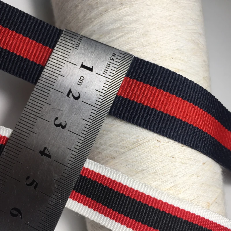 
Wholesale customized intercolor striped polyester webbing manufacturers direct 