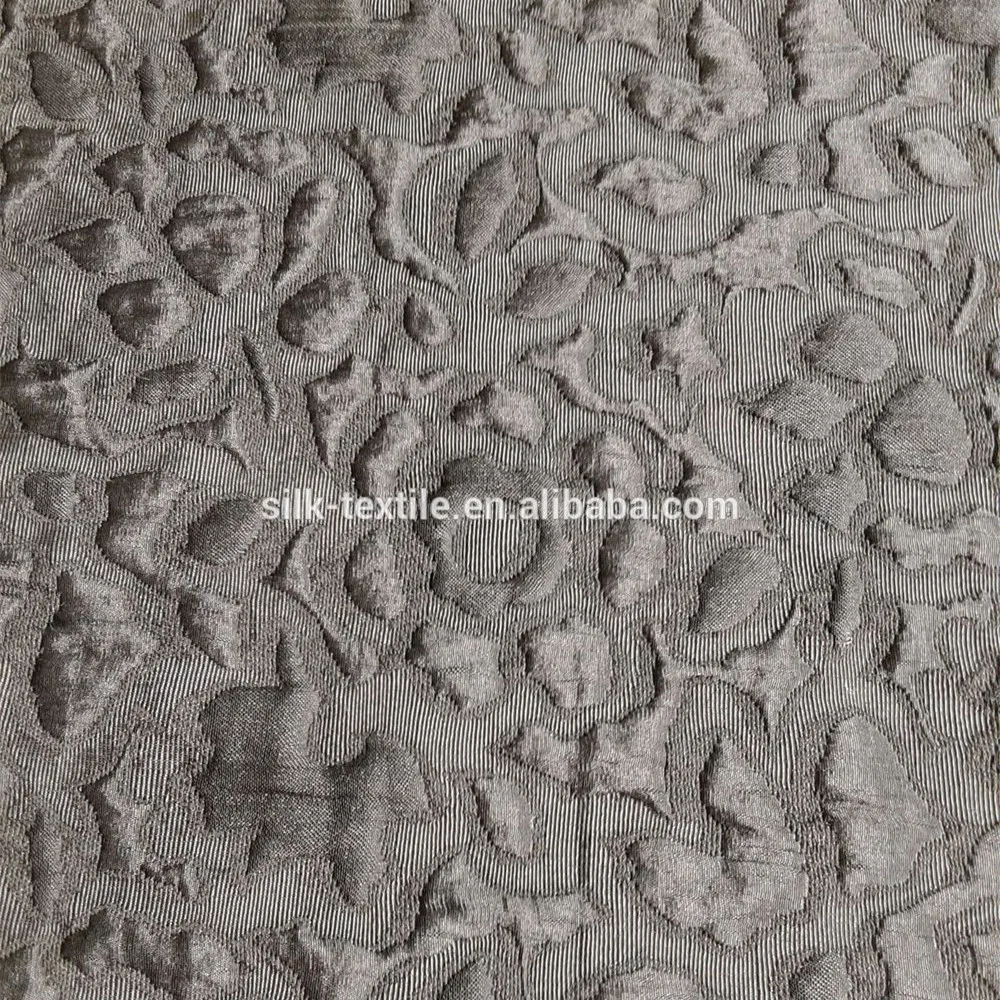 Heavy Silk Wool blend Jacquard  natural white fabric for dyed