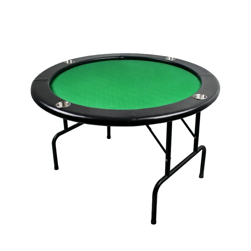 YH Wholesale High Speed Cloth 48inch Folding Steel Leg Round Folding Texas Poker Table