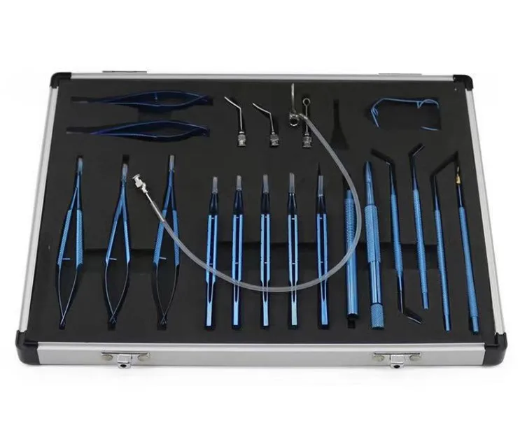 21 pcs Titanium Cataract Set  Ophthalmic Cataract Surgery Instruments