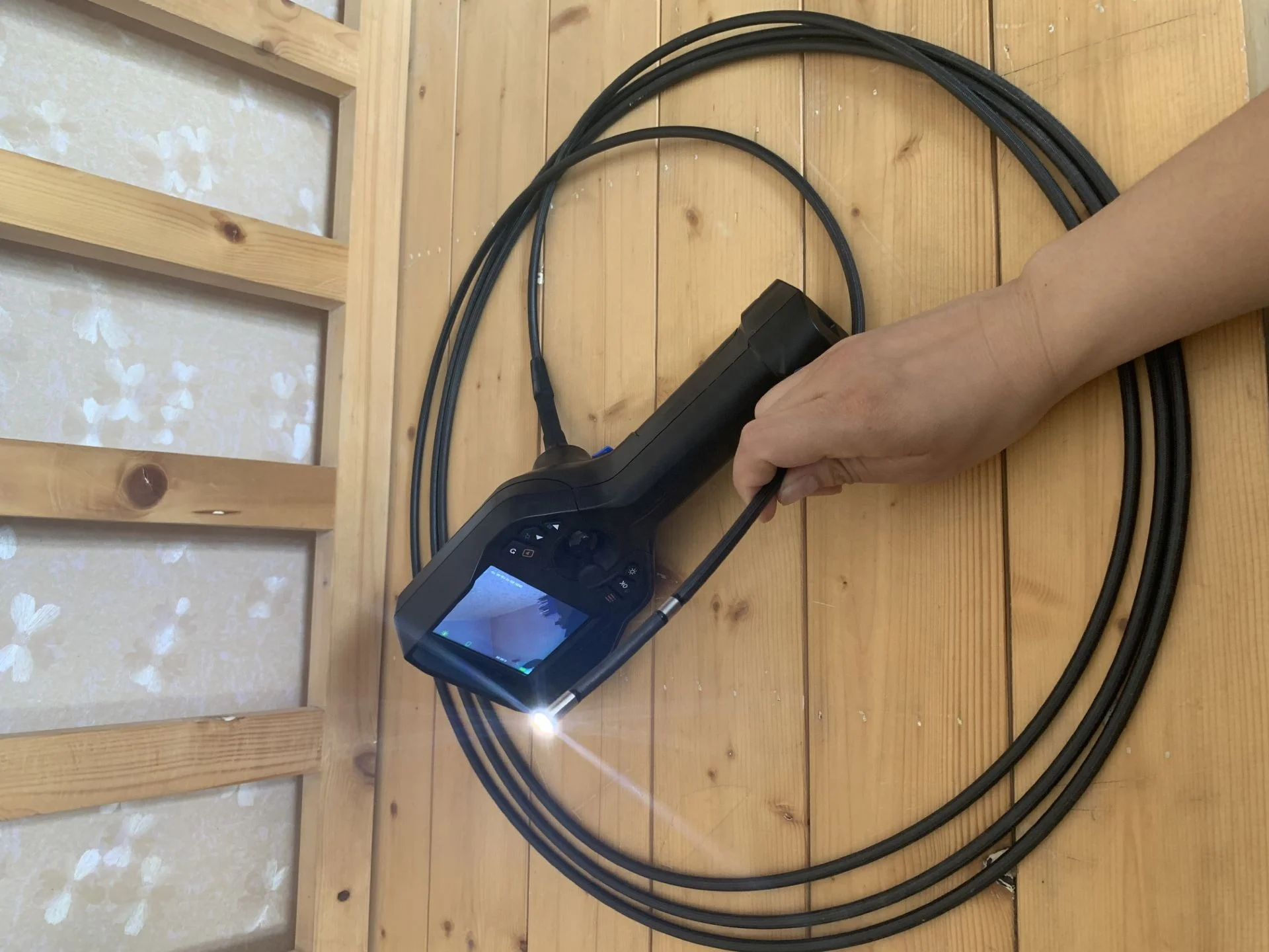 Aircraft Engine Testing Visual Inspection Camera Borescope 3.5' Display Tungsten Braided Cable Waterproof IP67 Visual Testing