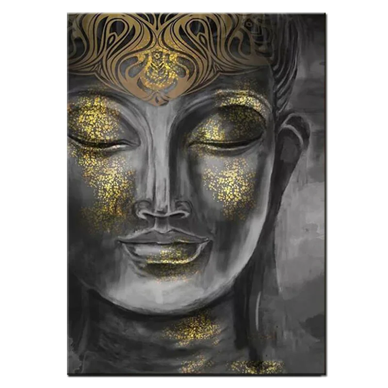 Diy 5D Golden Buddha Statue Full square round Diamond Painting Cross Stitch Kits Art Embroidery Mosaic High Quality Religion