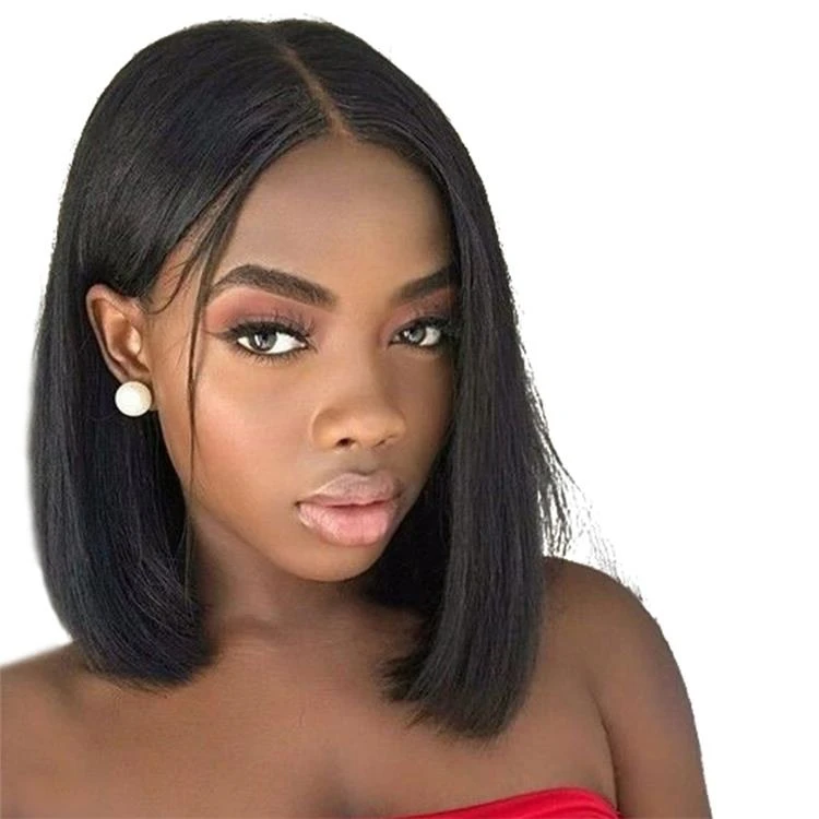 T Part Lace Front Bob Wigs Hot Brazilian Human Hair Wigs Vendor, Hot Wholesale Price Mink Hair Bob Wigs